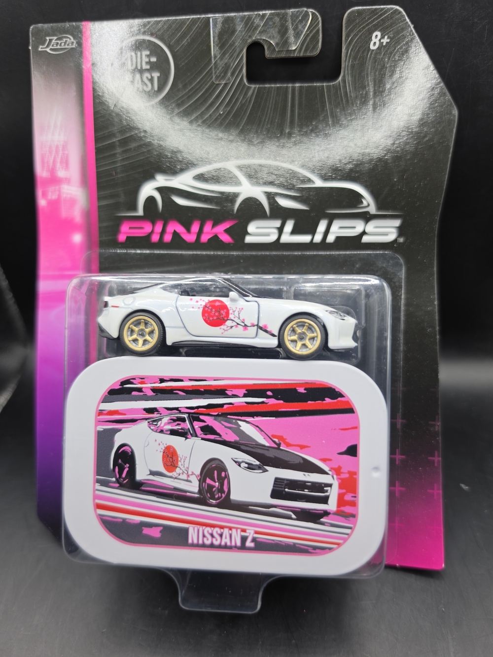 Jada Pink Slips Nissan Z Die-Cast Car Toy - White with Pink Accents